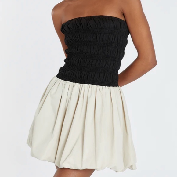 dissh stevie black and stone mini dress DISSH Stevie Mini Dress Black/Stone Size XS / AU 6